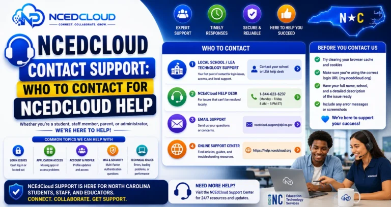 NCEdCloud Contact Support