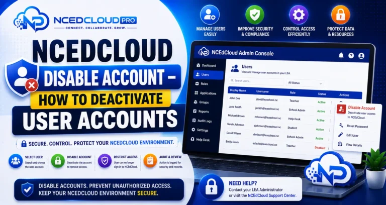 NCEdCloud Disable Account