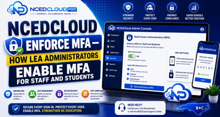 NCEdCloud Enforce MFA