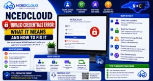 NCEdCloud Invalid Credentials Error